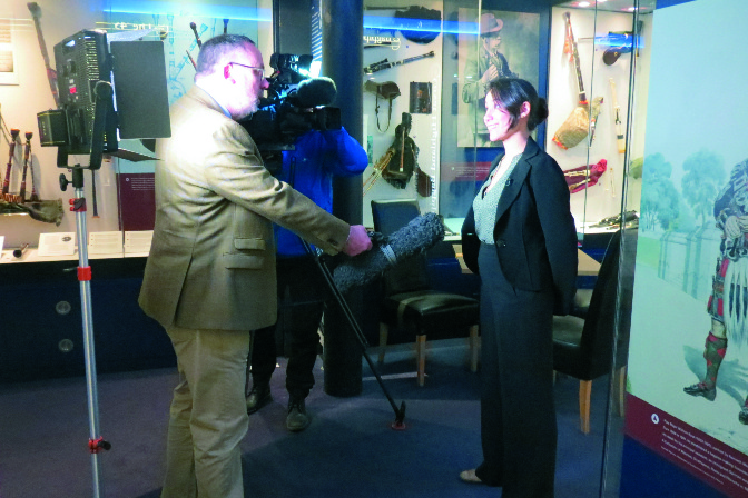 Cassandre being interviewed by the BBC to promote the event